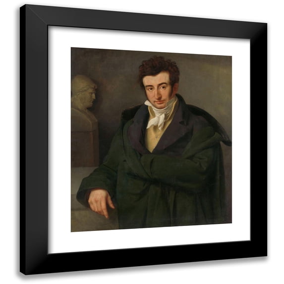Woutherus Mol 12x14 Black Modern Framed Museum Art Print Titled - Portrait of Paulus Joseph Gabriel (C. 1818)