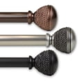 thumbnail image 1 of Woven 1" Curtain Rod 66-120 inch - Black, 1 of 2
