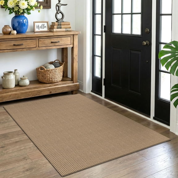 Woven Area Rug 4x5 Ft Washable Rugs For Entryway Non Slip Braided Throw Bedroom Carpet Cotton Entry Floor Carpets Dining Room Living Orange/tan/brown