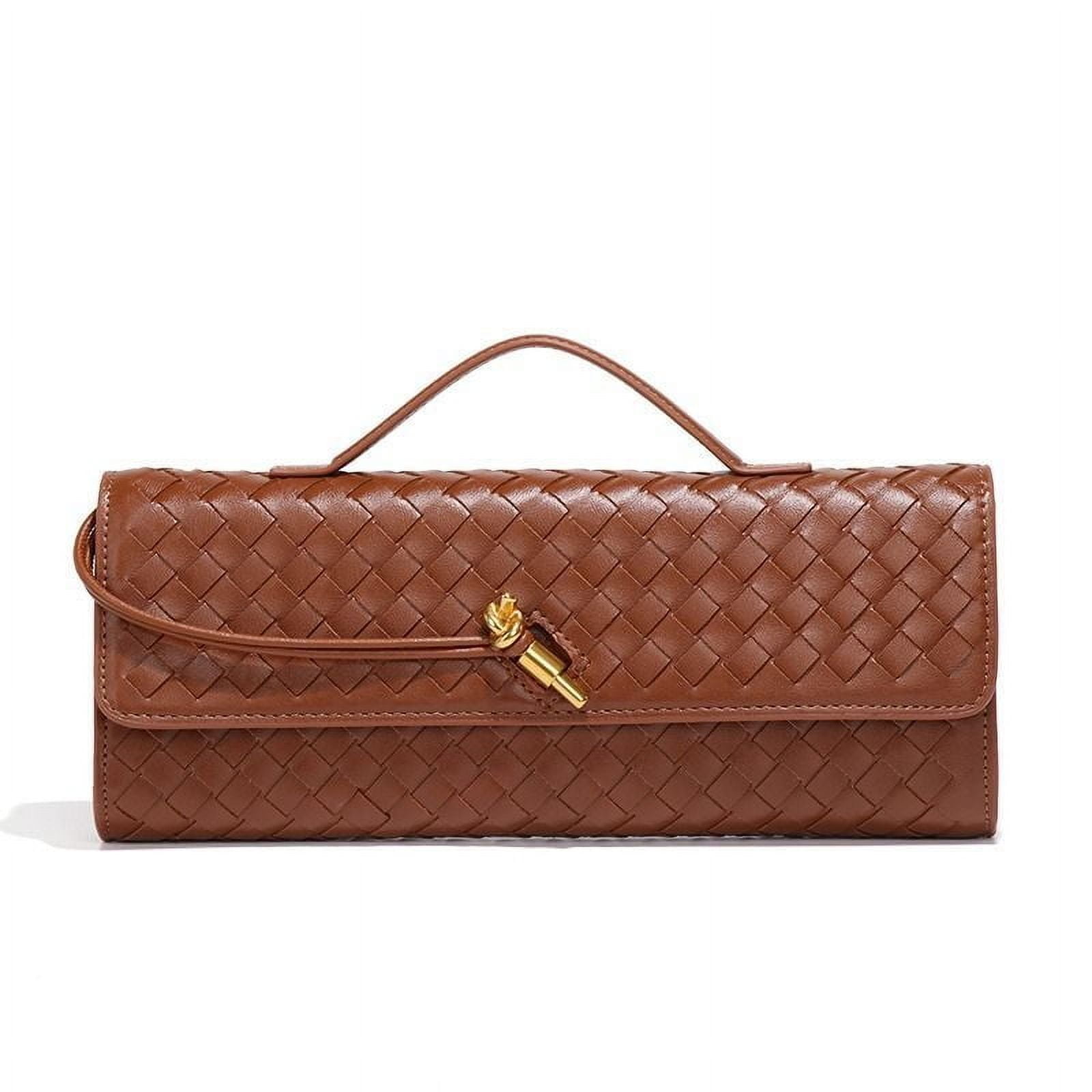 Woven Bag for Women Messenger Bag Unique Clutch Vintage Leather Crossbody Shoulder bag For Commute Vacation Lady Party Events Purse Elegant Fashion Design Satchel Durable Stylish Baguette Handbag