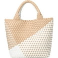 thumbnail image 1 of Woven Bag for Women, Vegan Leather Tote Bag Large Summer Beach Travel Handbag and Purse Retro Handmade Shoulder Bag, 1 of 6