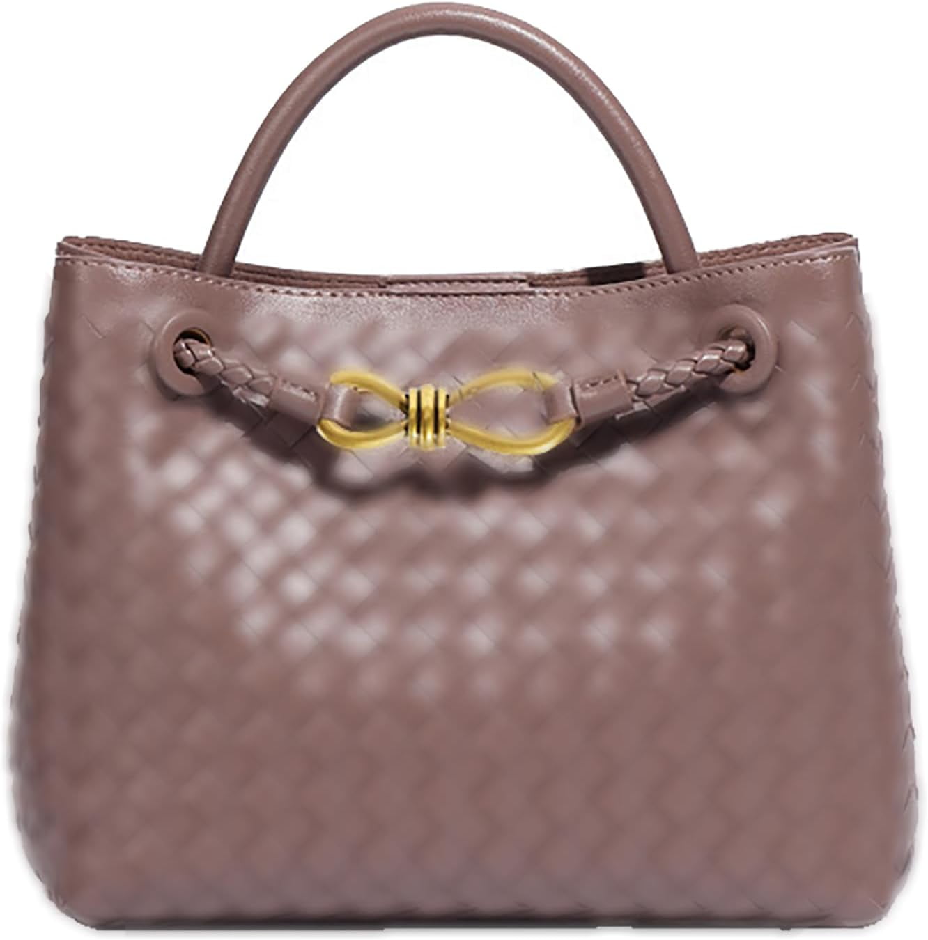 Woven Bags for Women Bowknot Tote Hobo Shoulder Crossbody Bags PU Leather Handwoven Woven Purse