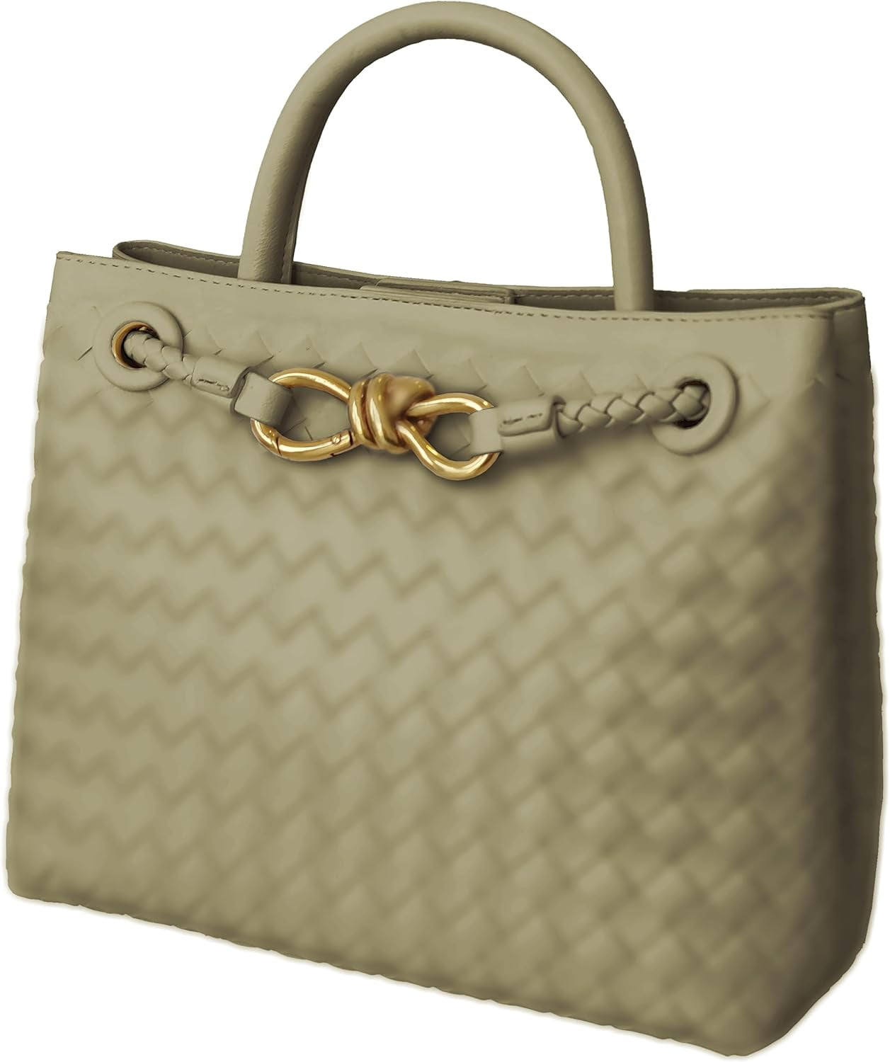 Woven Bags for Women Bowknot Tote Hobo Shoulder Crossbody Bags PU Leather Handwoven Woven Purse