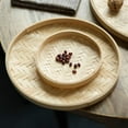 thumbnail image 1 of Woven Bamboo Food Basket,Bread Basket,4 Size Wall Hanging U Shape Handmade Round Flat Basket Decor for Food Vegetable Serving Kitchen Storage, 1 of 9