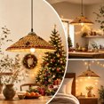 Conical Rattan Shade Woven Bamboo Lamp Shade Boho Floral Decor - Walmart.com