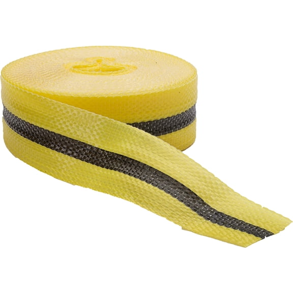 Woven Barricade Tape, 50 yds Length X 2 Width, Black on Yellow 3PK