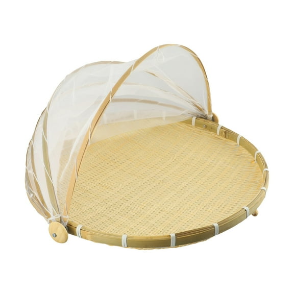 Woven Basket Anti-mosquito Net Fruit And Vegetable Basket Dustpan Vietnamese Bamboos Mosquito Net Household Woven Mantou Basket