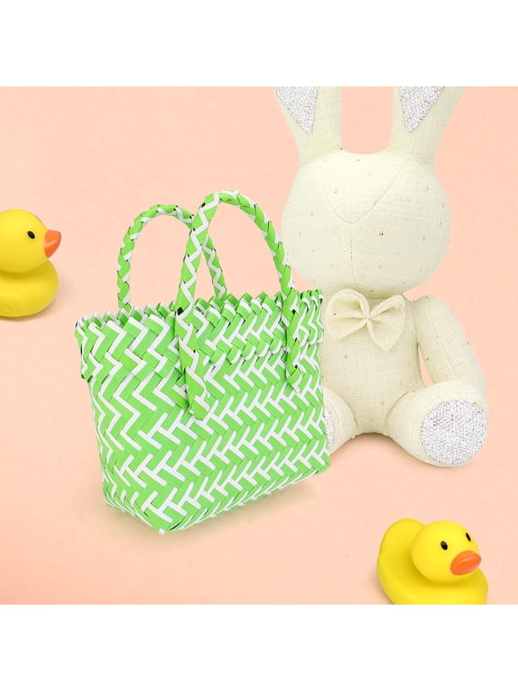 Woven Basket Mini Micro Tote Bag