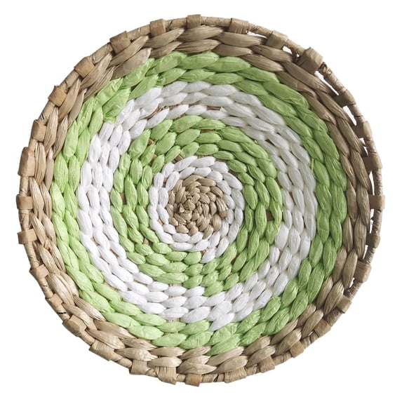 Woven Basket Wall Decor,Woven Unique Seagrass Wicker Hanging Decorative Baskets - Rattan Wall Art Basket for Storage or Gift for Rustic Bohemian Farmhouse Home Living Room Bedroom Kitchen