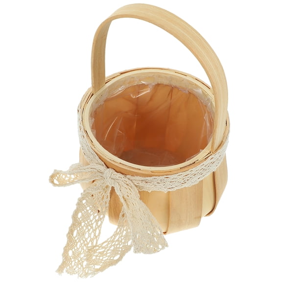 Woven Basket Wicker Laundry Bouquet Wedding Miss Bridesmaid