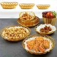 thumbnail image 1 of Woven Basket for Snacks and Fruit Imitation Rattan Popcorn and French Fries Basket for Kitchen Counter and Dining Table Storage Topliu, 1 of 7
