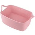 thumbnail image 1 of Woven Basket with Gift Bags and Ribbons, Gift Basket Empty, Cotton Rope Storage Organizer, Toy Storage Bin with Handles, 13.5in×10in×6in, 1PC, 1 of 6