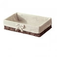 thumbnail image 1 of Woven Baskets Rectangular Organizer Bin Toilet Paper Countertop Bin Organizer Decorative Basket for Perfume Dinner Cosmetics 25cmx15cmx6cm, 1 of 8