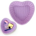 thumbnail image 1 of Woven Baskets for Storage, Heart Shaped Rattan Basket, 9.45x9.06 Inch Jewelry Organizers Basket, Plastic Candy Basket, Desktop Storage Basket, 1Pcs Snacks Basket Purple, 1 of 7