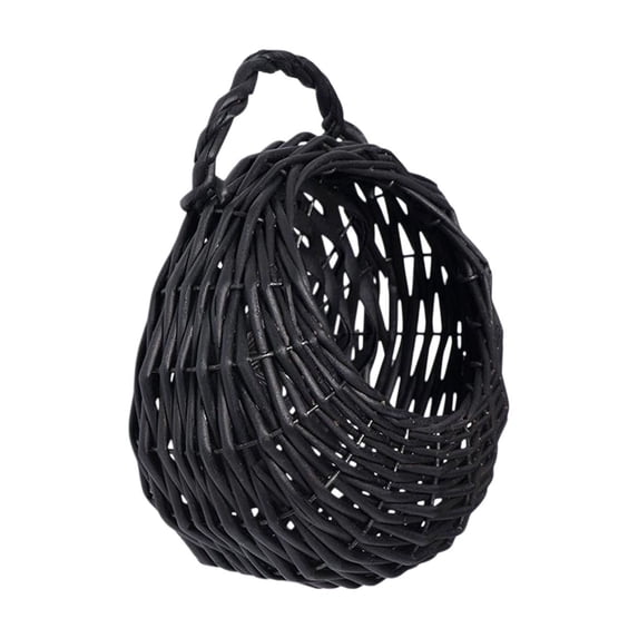 Woven Baskets for Storage Wooden Woven Flower Basket Wall Mounted Flowerpot Living Room Storage Basket Wall Mounted Flower Basket