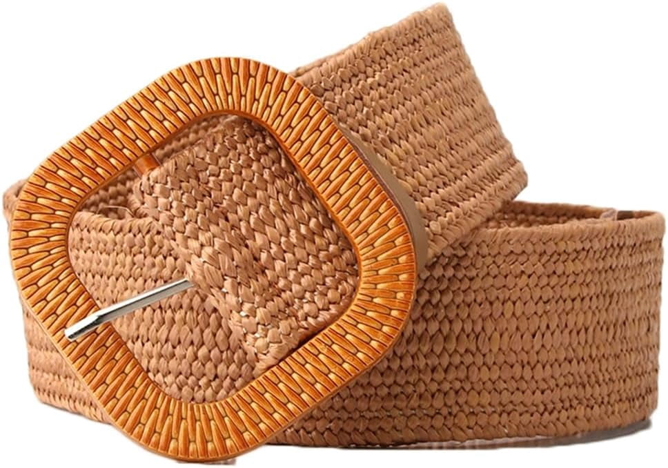 Woven Belts Women Straw Woven Elastic Waist Belt Bohemian  display picture 3