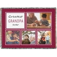 thumbnail image 1 of Woven Blanket Throw Personalized Photo Blanket Woven Customized Gifts for Family Friends Co-Workers on Birthday Anniversary Christmas Soft and Lightweight Blanket Woven with Fringe Blankets, 1 of 5