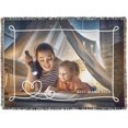thumbnail image 1 of Woven Blanket Throw Personalized Photo Blanket Woven Customized Gifts for Family Friends Co-Workers on Birthday Anniversary Christmas Soft and Lightweight Blanket Woven with Fringe Blankets, 1 of 5
