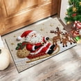 thumbnail image 1 of Woven Christmas Diatom Mud Mat - 23.6x15.7in Multicolor Non-Slip Polyester Door Mat, Soft Bath Entrance Rug for Bathroom Holiday Decor & Festive Home Accent, 1 of 6