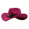 thumbnail image 1 of Woven Classic Cattleman Cowboy Hat, Winter Outdoor Baseball Cap with Western Shades, Beaded Detailing, Chin Strap, Polyester, Red M, Size M, 1 of 4