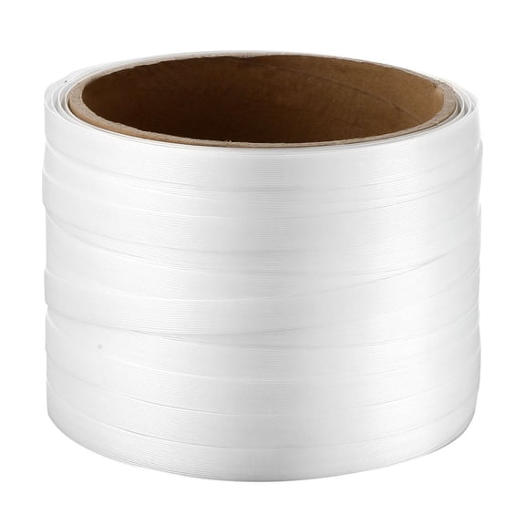 Woven Cord Strapping Roll 330ft x 3/4in - Heavy Duty Pallet Straps, 1763lbs Break Strength - Strong Packing Straps for Shipping, Bundling & Securing - White