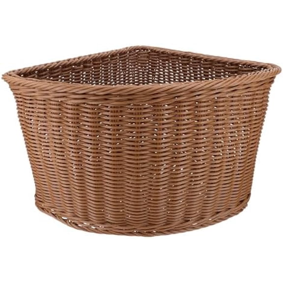 Woven Corner Storage Basket: Triangle Shelf Storage Tray - Decorative Laundry Hamper - Wardrobe & Cupboard Organizer Bin for Kitchen Bathroom$$Home Decor, Kitchen, & Other