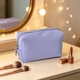 thumbnail image 1 of Woven Cosmetic Pouch, Travel Wash Bag, Makeup Brush Organizer, Spacious Zipper Interior and Lightweight Compact Size for Travel Luggage, Home Vanity, and Gym Locker., 1 of 8