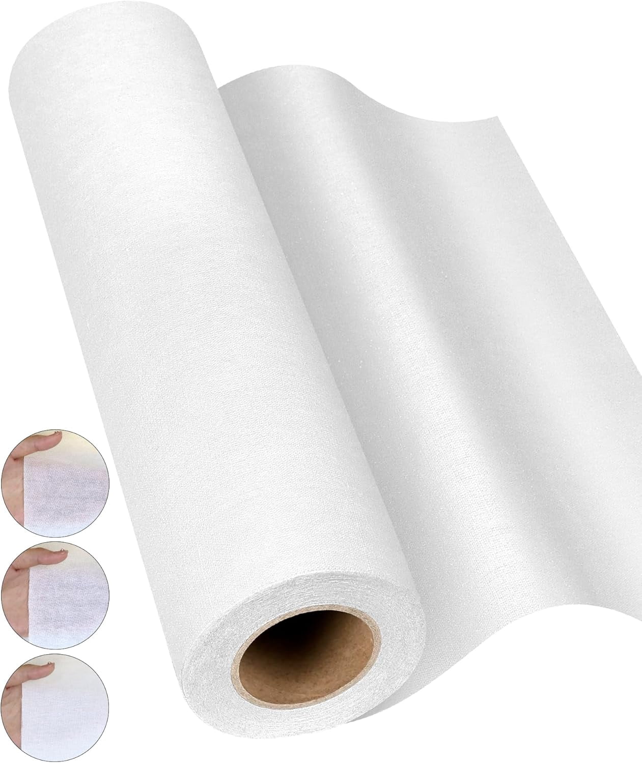 Woven Cotton Iron-On Fusible Interfacing: 10.6 inch X 10 Yards White ...