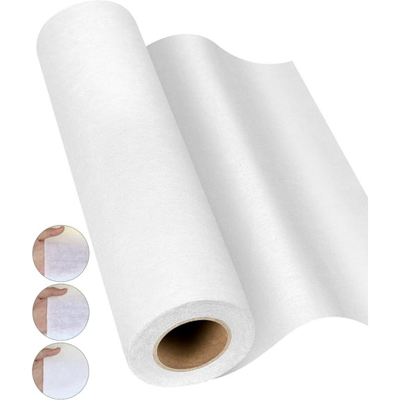 Woven Cotton Iron-On Fusible Interfacing: 10.6 inch X 10 Yards White Light Weight 100% Cotton Single-Sided Interfacing for t-Shirt Quilts Blouses Dress Shirts Collars DIY Crafts Supplies