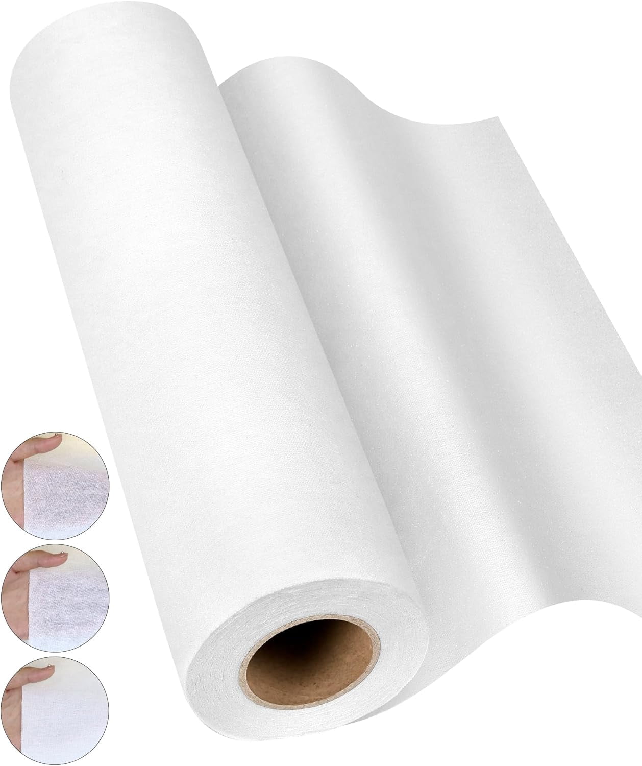 Woven Cotton Iron-On Fusible Interfacing: 10.6 inch X 10 Yards White ...