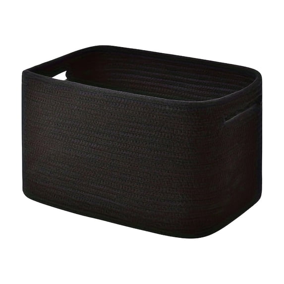 Woven Cotton Linen Storage Basket, Large Decorative Storage Bin, Multi-Purpose Fabric Basket for Laundry, Toys and Books, Handmade Organizer for Home and Nursery