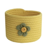 Woven Cotton Rope Basket Flowerpot Basket Flower Basket Round Storage Basket Home Decoration for Key Odds and Ends Baske