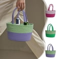 thumbnail image 1 of Woven Cotton Rope Storage Basket with Handles, Desktop Organizer Bin for Toys, Books, Bathroom & Bedroom Storage, Easy-Clean Decorative Basket 11.8 x 3.9 x 6.7 in, 1 of 6