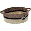 Woven Cotton Rope Storage Basket with Handles, Large Capacity Pet Supply Organizer for Toys Snacks Leashes, Multi-Purpose Home Storage Bin for Blankets Pillows