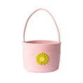 thumbnail image 1 of Woven Cotton Rope Storage Basket With Handle Baby Nursery Organizer for Toy, 1 of 14