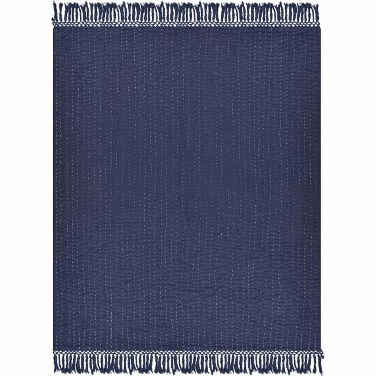 Woven Cotton Solid Color Throw Blanket, Blue - Walmart.com