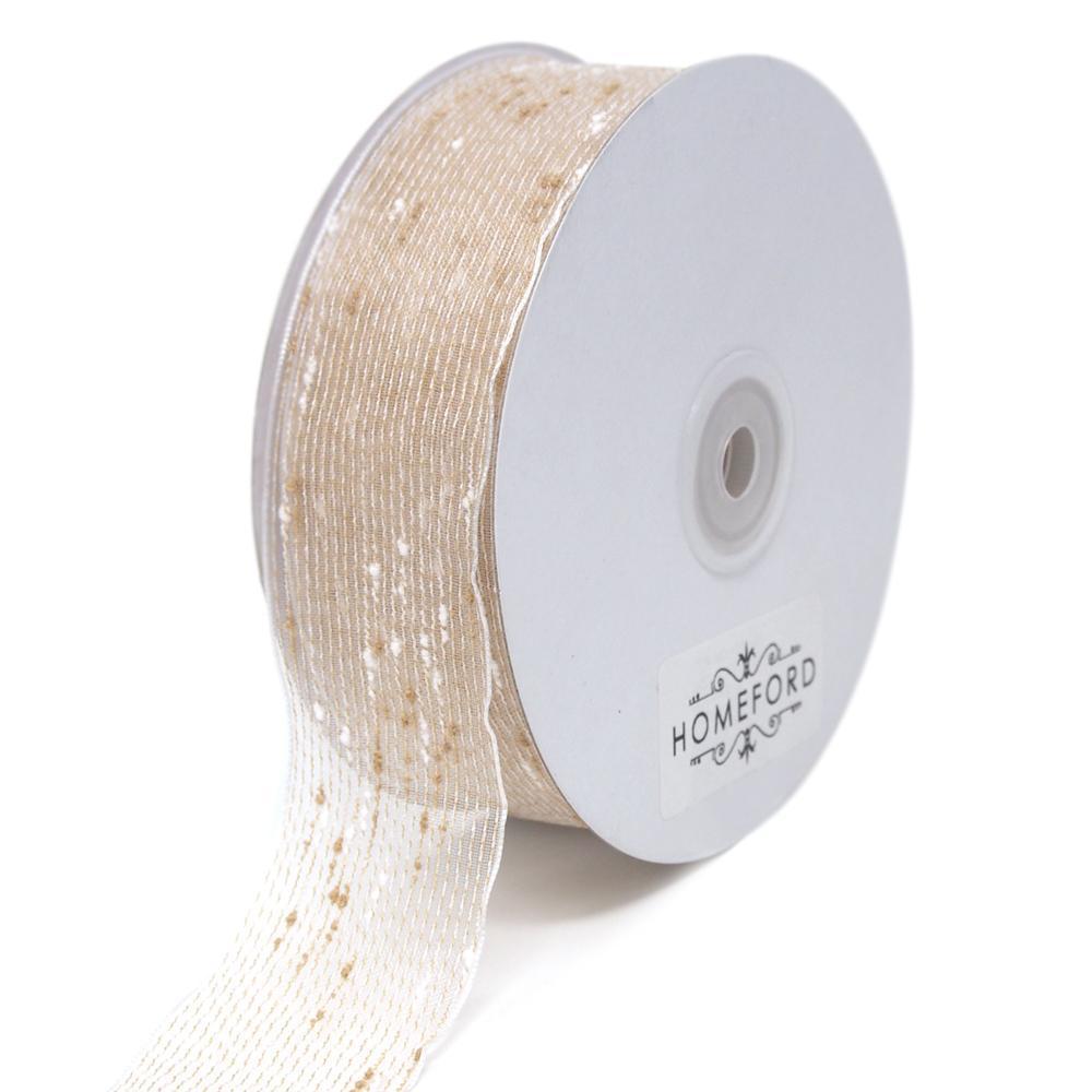 Slub Ribbon Woven Cotton Twine Slub Ribbon, 1-1/2-Inch, 25-Yard, Ivory - Walmart.com