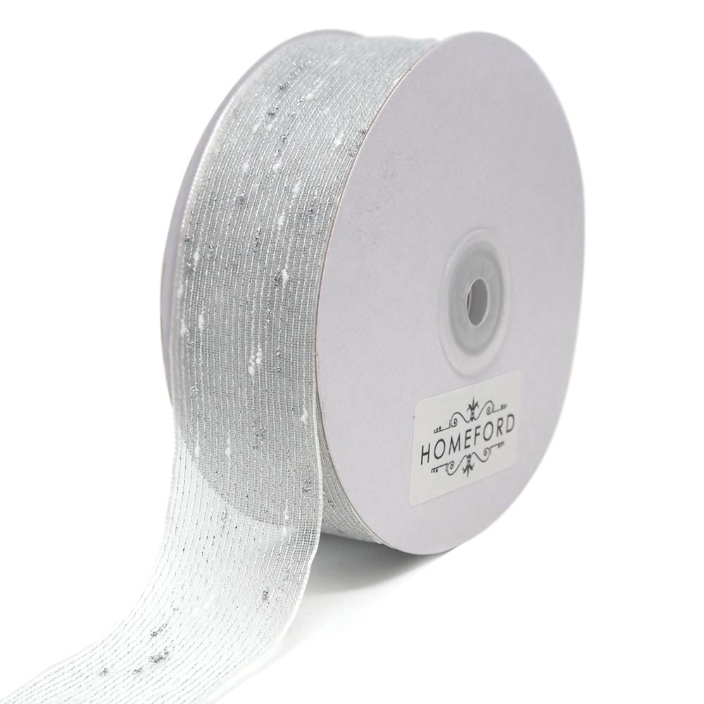 Slub Ribbon Woven Cotton Twine Slub Ribbon, 1-1/2-Inch, 25-Yard, Silver - Walmart.com