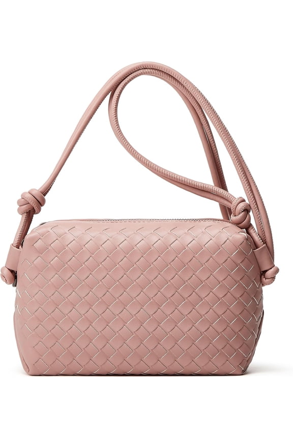 Woven Crossbody Bags for Women: Vegan Leather Handbag - Handwoven Small Purse - Trendy Shoulder Bag