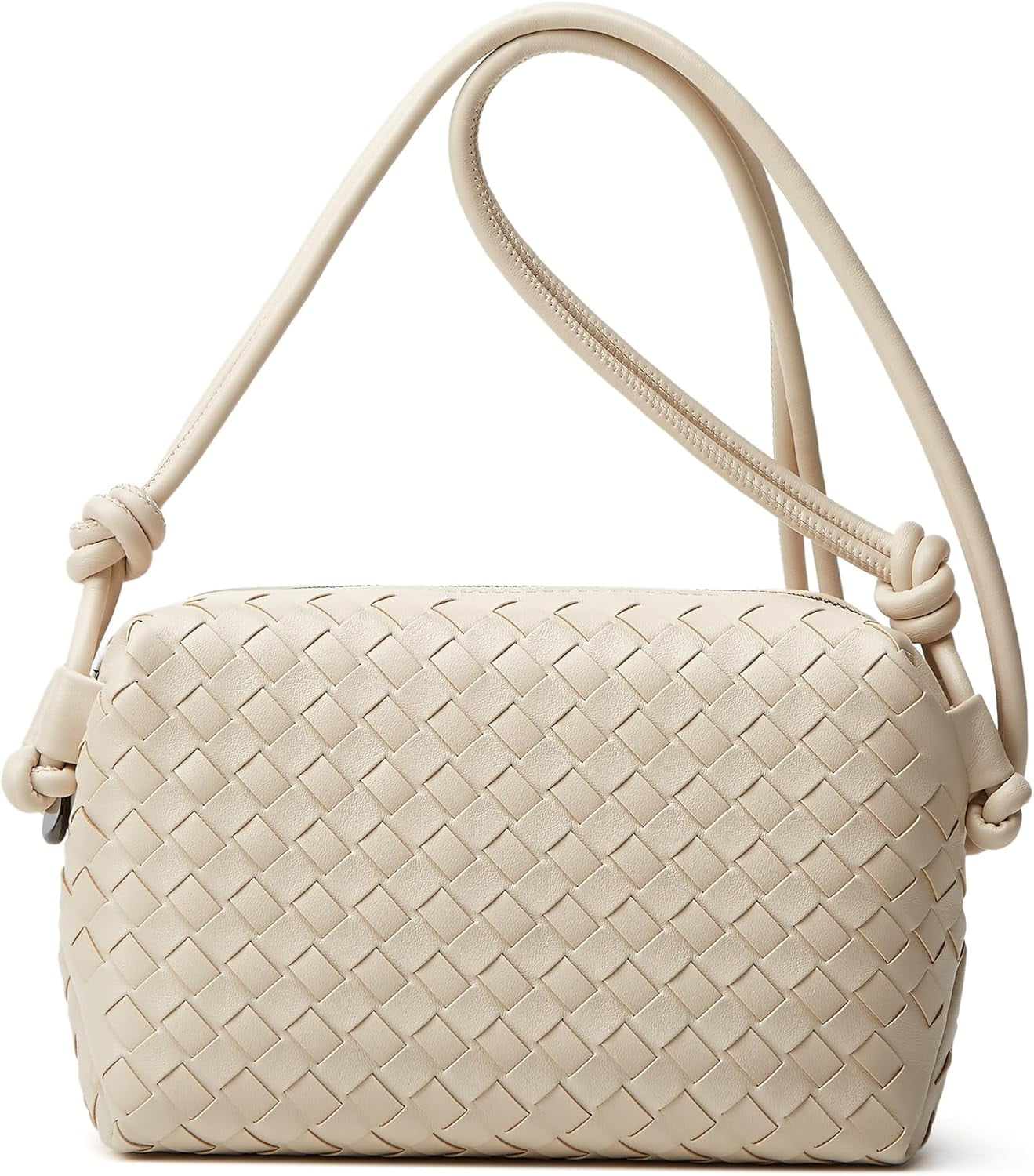 Woven Crossbody Bags for Women: Vegan Leather Handbag - Handwoven Small Purse - Trendy Shoulder Bag
