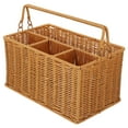 thumbnail image 1 of Woven Cutlery Storage Basket Serving Holder Kitchen Organizing Asseriories Plastic Spoons Silverware Utensil Drainer Utensils Imitation Rattan, 1 of 6