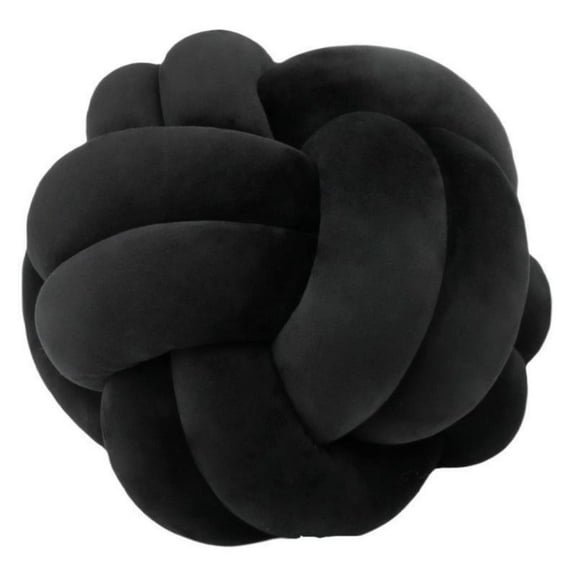 Woven Decorative Throw Pillow for Home Décor, Cozy Sofa Accent with Unique Design for Living Room and Bedroom - Black