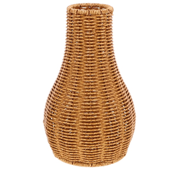 Woven Dried Flowers Vase Imitation Rattan Vase Rustic Imitation Rattan Woven Vase )