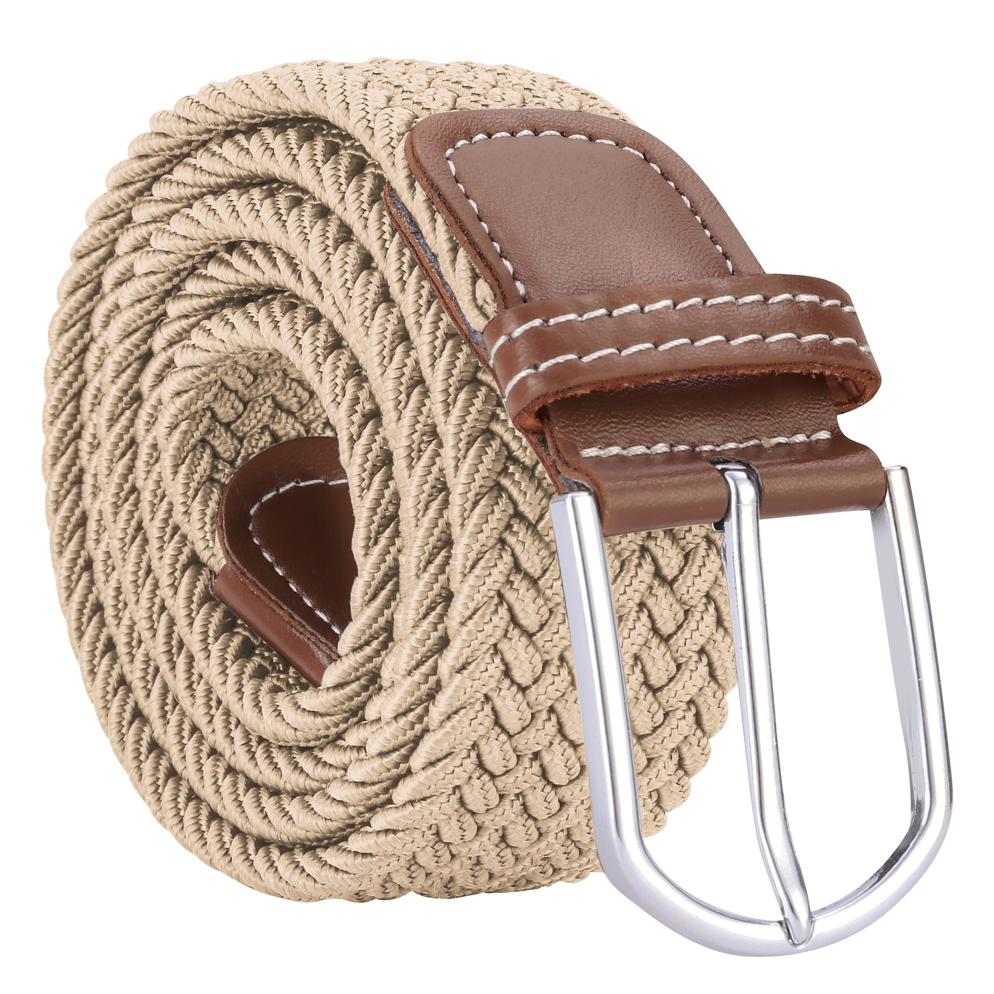 Woven Elastic Braided Belt for Men, Adjustable Stretch Belt Men