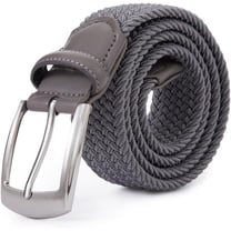 2844 Evogues Plus Size Braided Look Elastic Fashion Belt Brown- One eVogues Plus Size Braided Elastic Leatherette Fashion Belt  main image 4