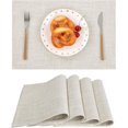 thumbnail image 1 of Woven Fabric Placemats Set of 4 Heat Resistant Place Mats Non Slip Washable Double Layer Cloth Placemats Reversible Table Mats Kitchen Dining Table Decor, 1 of 9