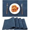 thumbnail image 1 of Woven Fabric Placemats Set of 4 Heat Resistant Place Mats Non Slip Washable Double Layer Cloth Placemats Reversible Table Mats Kitchen Dining Table Decor, 1 of 9