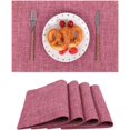 thumbnail image 1 of Woven Fabric Placemats Set of 4 Heat Resistant Place Mats Non Slip Washable Double Layer Cloth Placemats Reversible Table Mats Kitchen Dining Table Decor, 1 of 9