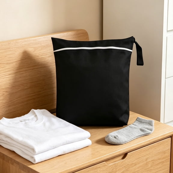 Woven Fabric Portable Travel Storage Pouch, Foldable Handheld Carry Pouch Water Reinforced For Camping Gear, Outdoor Tote For Laundry & Organization 18.9X15"