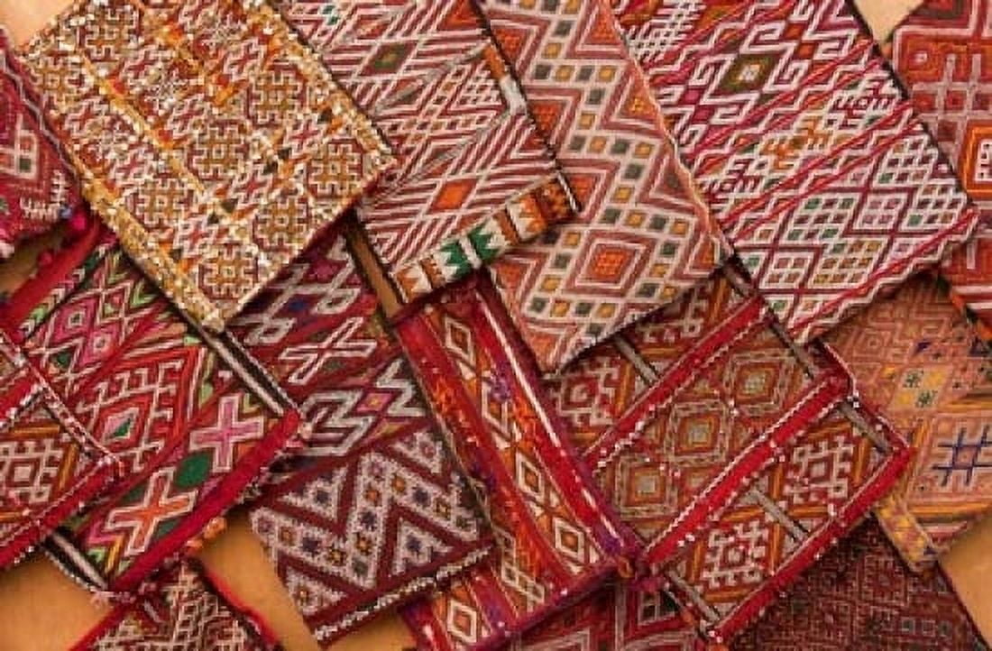 Woven Fabrics Essaouira Morocco Canvas Art - William Sutton DanitaDelimont (17 x 11)